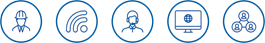 Icons depicting optimum solutions provided